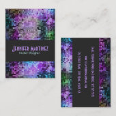 Farbiger Retro-Glitzer Visitenkarte (Vorne/Hinten)