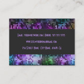 Farbiger Retro-Glitzer Visitenkarte (Rückseite)