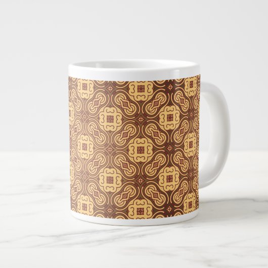 Farbiger Retro-Hintergrund Jumbo-Tasse (Vorderseite Rechts)