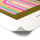 Farbiger Retro-Regenbogen Poster (Ecke)