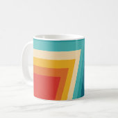 Farbiger Retro-Streifen - 70er, 80er-Design Kaffeetasse (Vorderseite Links)