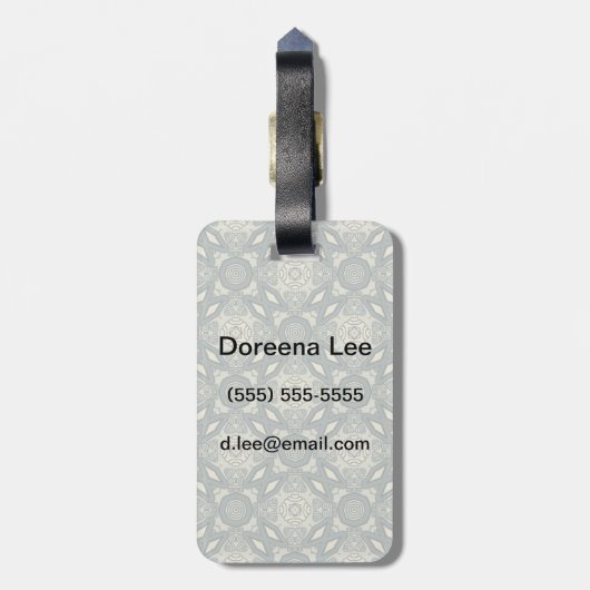 Farbiger Retromuster Hintergrund 5 Gepäckanhänger (Rückseite vertikal)