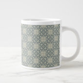 Farbiger Retromuster Hintergrund 5 Jumbo-Tasse (Rechts)