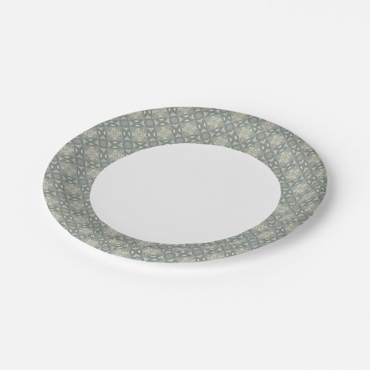 Farbiger Retromuster Hintergrund 5 Pappteller (Schrägansicht)