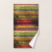 Farbiger Retrostreifen Badhandtuch Set (Handtuch)