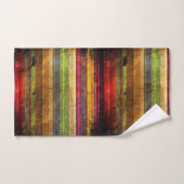 Farbiger Retrostreifen Badhandtuch Set (Handtuch)