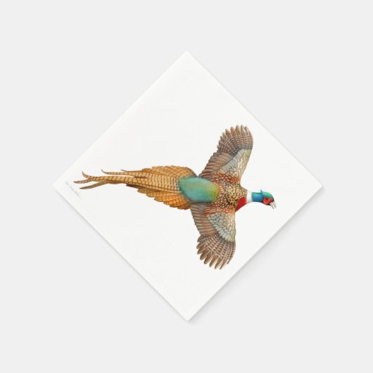 Farbiger Ring Necked Pheasant Paper Napkins Serviette (Ecke)