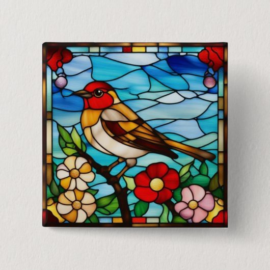 Farbiger Robin Button (Vorderseite)