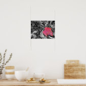 Farbiger roter Blatt-Pop Poster (Küche)