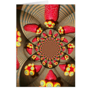 Farbiger roter Genuss: Erdbeeren-Kaleidoskop-Kunst