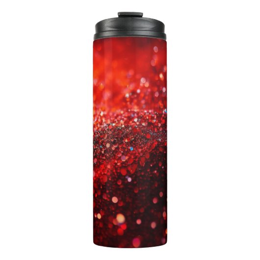 Farbiger roter Glitzer Thermal Tumbler 12oz Thermosbecher (Vorderseite)