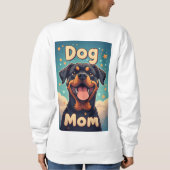 Farbiger Rottweiler-Hundemama Sweatshirt (Rückseite)