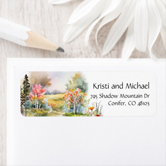 Farbiger Rustikaler Fall | Rücksendeadresse (Insitu)