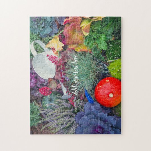 Farbiger rustikaler Herbstgarten Puzzle (Vertikal)