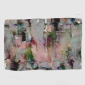 Farbiger rustikaler Stein dominiert Lachs bis Grau Golfhandtuch (Horizontal)