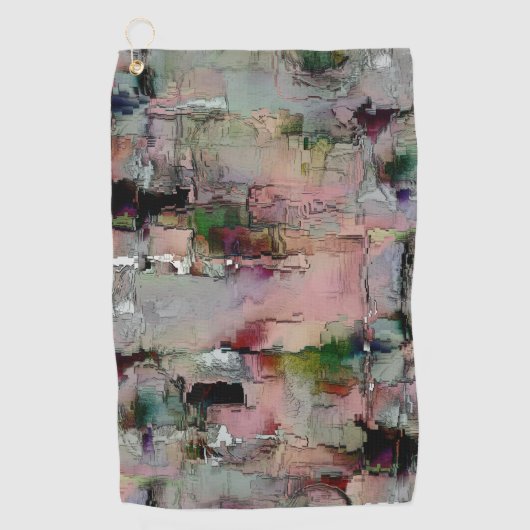 Farbiger rustikaler Stein dominiert Lachs bis Grau Golfhandtuch (Vorderseite)