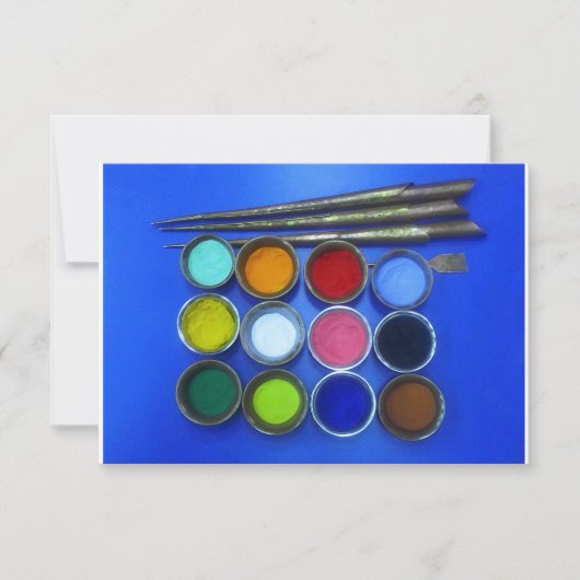 farbiger Sand zum Bau einer buddhistischen Mandala Einladung (Vorderseite)