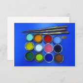 farbiger Sand zum Bau einer buddhistischen Mandala Einladung (Vorne/Hinten)