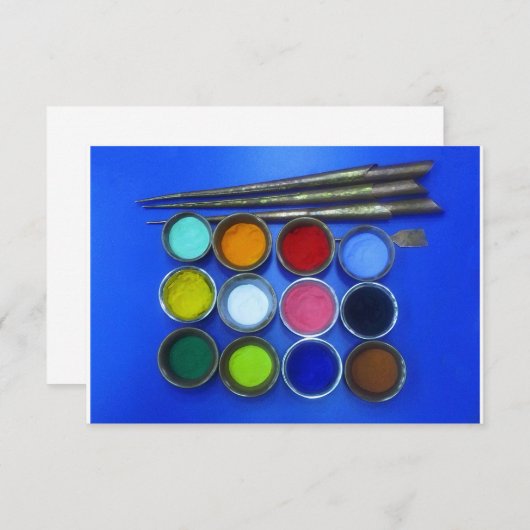 farbiger Sand zum Bau einer buddhistischen Mandala Einladung (Vorne/Hinten)