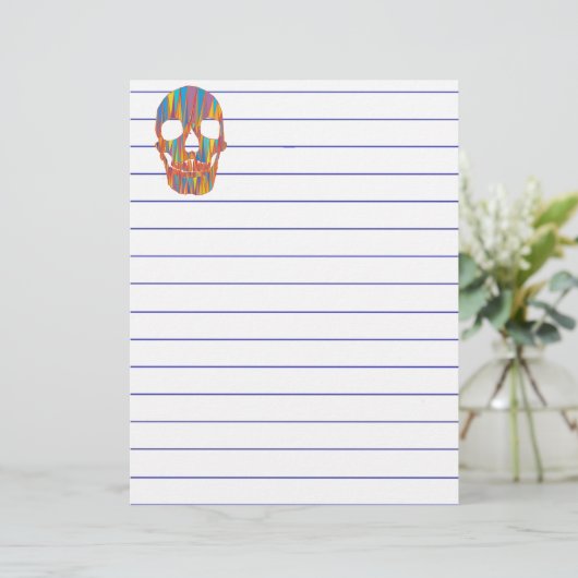 farbiger Schädel (Stehend Vorderseite)