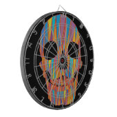 farbiger Schädel Dartscheibe (Vorderseite Links)