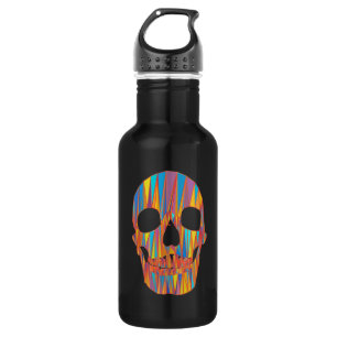 farbiger Schädel Edelstahlflasche