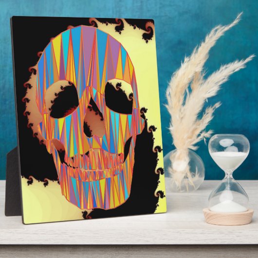 farbiger Schädel Fotoplatte (Seite)