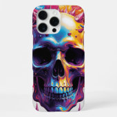 farbiger Schädel iPhone Hülle (Rückseite)