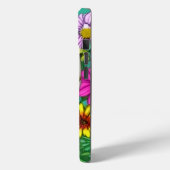 farbiger Schädel mit Blume Case-Mate iPhone Hülle (Rückseite / Links)