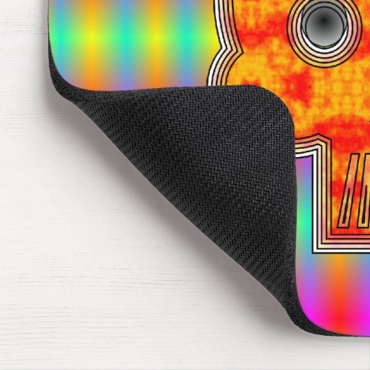farbiger Schädel Mousepad (Ecke)