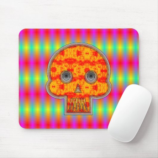 farbiger Schädel Mousepad (Mit Mouse)