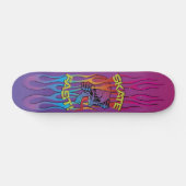Farbiger SchädelSkate Skateboard (Horizontal)