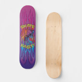 Farbiger SchädelSkate Skateboard (Vorderseite)