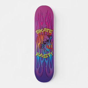 Farbiger SchädelSkate Skateboard