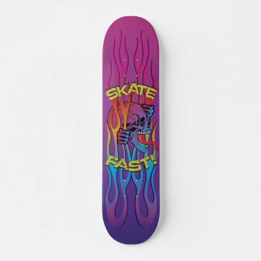 Farbiger SchädelSkate Skateboard (Vorne)