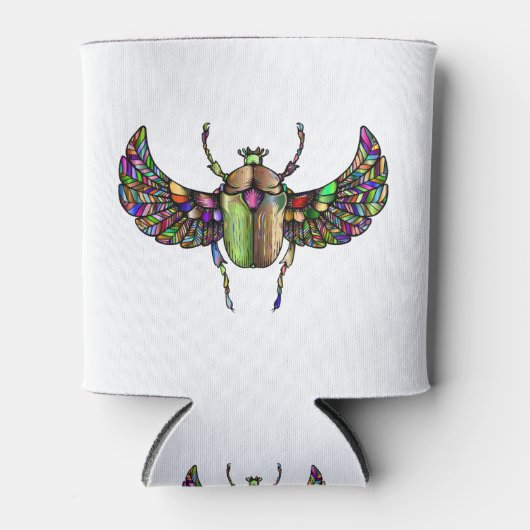 Farbiger Schal Dosenkühler (Vorderseite)