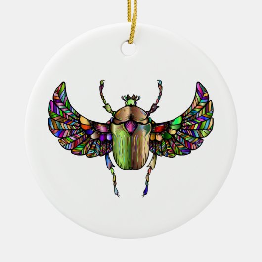 Farbiger Schal Keramik Ornament (Vorne)