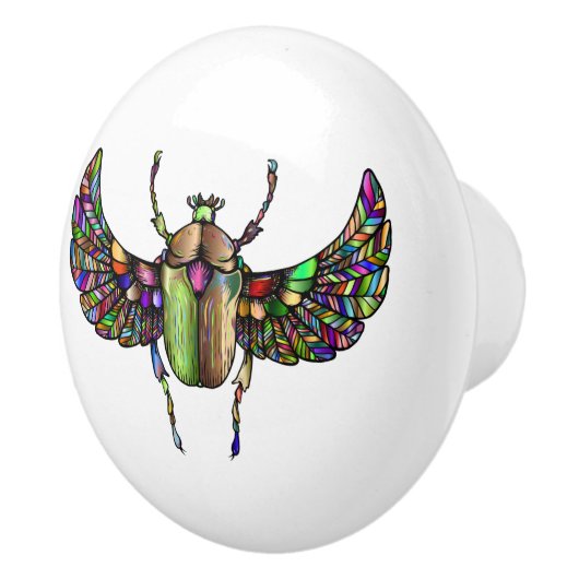 Farbiger Schal Keramikknauf (Rechts)