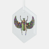 Farbiger Schal Ornament Aus Glas (Vorderseite Links)