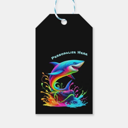 Farbiger Schellfisch Geschenkanhänger (Vorderseite)