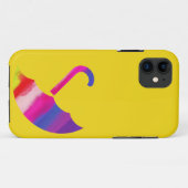Farbiger Schirm auf gelbem Hintergrund Case-Mate iPhone Hülle (Rückseite (Horizontal))