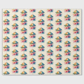 Farbiger Schirm Geschenkpapier (Flach)