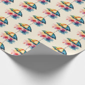 Farbiger Schirm Geschenkpapier (Ecke)