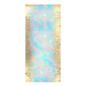 farbiger Schmetterling auf Imitaten, Goldfolie Werbekarte (Hinten)