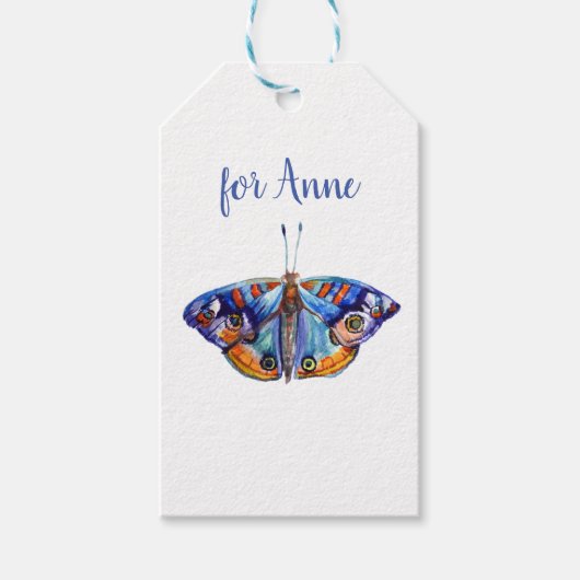 Farbiger Schmetterling Geschenkanhänger (Vorderseite)