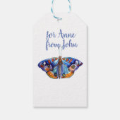 Farbiger Schmetterling Geschenkanhänger (Rückseite)