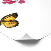 Farbiger Schmetterling Glänzendes Poster (Ecke)