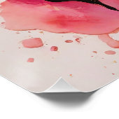 Farbiger Schmetterling mit künstlerischem Spritzer Poster (Ecke)