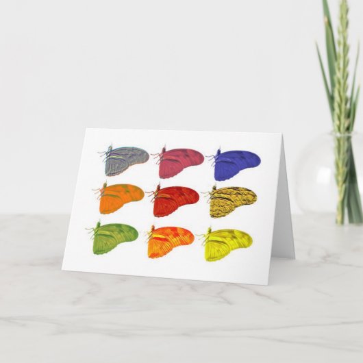 Farbiger Schmetterling Notecard Karte (Vorderseite)