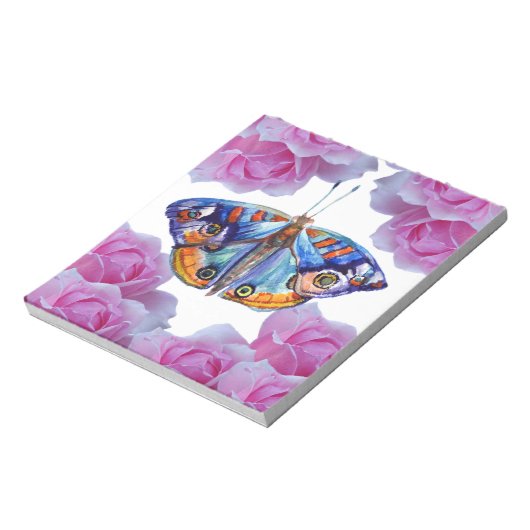 Farbiger Schmetterling Notizblock (Rotiert)